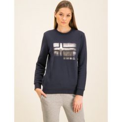 Bluza Napapijri Bra N0YIXI. Niebieskie bluzy damskie Napapijri, xl, bez wzorów, z bawełny, bez rękawów, bez kaptura. W wyprzedaży za 209,00 zł.