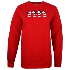 Disney Damska Bluza Xl Czerwona. Czerwone bluzy damskie Disney, xl, z nadrukiem, z materiału, bez rękawów, bez kaptura. Za 159,00 zł.