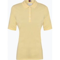 Tommy Hilfiger - Damska koszulka polo, żółty. Żółte koszulki damskie s, z haftami, z bawełny, klasyczne, polo. Za 199,95 zł.