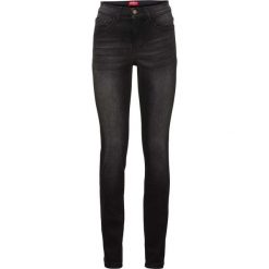 Dżinsy wyszczuplające sylwetkę SLIM bonprix czarny. Czarne jeansy damskie slim marki bonprix. Za 149,99 zł.