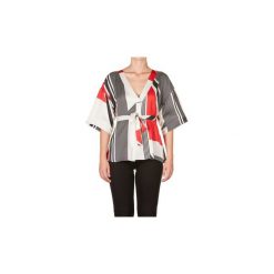 Bluzki Kaos Collezioni LP1TZ060. Bluzki damskie Kaos Collezioni, bez wzorów, bez kołnierzyka, bez rękawów. Za 260,74 zł.