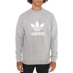 Adidas Originals Trefoil Warm-Up Crew Bluza Szary. Szare bluzy męskie adidas Originals, xl, z haftami, z bawełny, bez kołnierzyka, bez rękawów, bez kaptura. Za 261,95 zł.