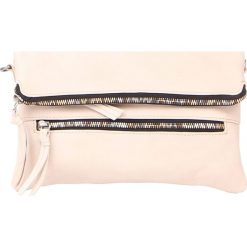 Torebki klasyczne damskie: Skórzana torebka "Radda" w kolorze kremowym - 28 x 15 x 3 cm