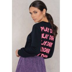 Bluzy damskie: NA-KD Trend Bluza Play Dirty – Black,Multicolor
