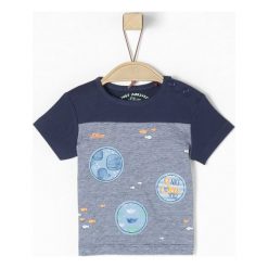 S.Oliver T-Shirt Chłopięcy 50/56, Zielony. Zielone t-shirty chłopięce z krótkim rękawem marki S.Oliver, w kolorowe wzory, z bawełny. Za 40,00 zł.