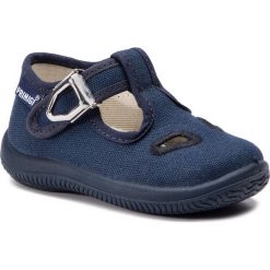 Kapcie PRIMIGI - 3370299 M Navy. Niebieskie sandały chłopięce Primigi, ze skóry, bez zapięcia. W wyprzedaży za 129,00 zł.