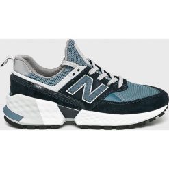 New Balance - Buty MS574EDC. Niebieskie sneakersy męskie New Balance, ze skóry, na sznurówki. W wyprzedaży za 379,90 zł.