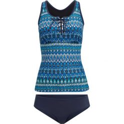 Tankini (2 części) bonprix niebieski wzorzysty. Niebieskie stroje kąpielowe damskie bonprix, bez wzorów. Za 54,99 zł.