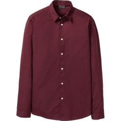 Koszula z długim rękawem Slim Fit bonprix czerwony klonowy. Czerwone koszule męskie bonprix, xl, bez wzorów, bez kołnierzyka, z długim rękawem. Za 59,99 zł.
