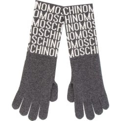 Rękawiczki Damskie MOSCHINO - 65132 M1881 015. Szare rękawiczki damskie marki MOSCHINO, bez wzorów, z wiskozy. W wyprzedaży za 269,00 zł.