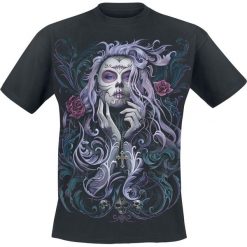 Spiral Rococo Skull T-Shirt czarny. Czarne koszulki męskie Spiral, l, z nadrukiem, z bawełny, z okrągłym kołnierzem. Za 74,90 zł.