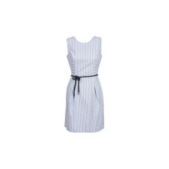 Sukienki krótkie Tommy Hilfiger INEZ. Niebieskie sukienki mini marki TOMMY HILFIGER, z krótkim rękawem. Za 580,30 zł.