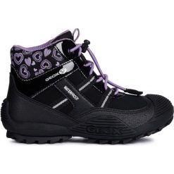Geox botki dziewczęce Atreus 24 czarne/fioletowe. Czarne buty dziewczęce zimowe Geox, bez zapięcia. Za 259,00 zł.