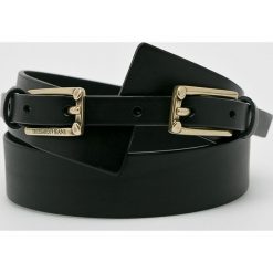 Trussardi Jeans - Pasek skórzany. Czarne paski damskie Trussardi Jeans, w paski, z jeansu. Za 279,90 zł.