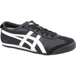 Onitsuka Tiger Mexico 66 DL408-9001. Czarne buty sportowe męskie marki Onitsuka Tiger, ze skóry, bez zapięcia. W wyprzedaży za 299,99 zł.