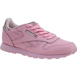 Reebok Classic Leather Metallic BD5898. Różowe buty sportowe damskie Reebok, bez wzorów, ze skóry, sportowe, reebok classic. W wyprzedaży za 159,99 zł.