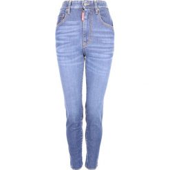 Dsquared2 Jeansy "Twiggy Jean". Czerwone jeansy damskie Dsquared2, bez wzorów, z jeansu, z podwyższonym stanem. Za 899,00 zł.