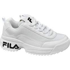 Sneakersy damskie Fila białe. Białe sneakersy damskie Fila, z gumy. Za 199,90 zł.