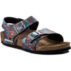 Sandały BIRKENSTOCK - New York Kids Bs 1004375 Spiderman Action Blue. Niebieskie sandały męskie skórzane marki Birkenstock. Za 249,00 zł.