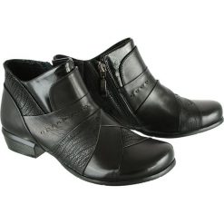 PIAZZA 961868-1 schwarz, botki damskie. Botki damskie Piazza, ze skóry, bez obcasa, na obcasie, na zamek. Za 429,90 zł.