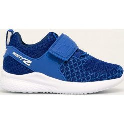 Primigi - Buty dziecięce. Niebieskie trampki chłopięce Primigi, z aplikacjami, ze skóry, sportowe, bez zapięcia. Za 349,90 zł.