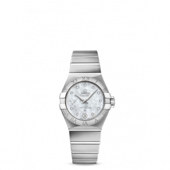 ZEGAREK OMEGA Constellation Automatic 127.10.27.20.55.001. Białe zegarki damskie marki OMEGA, złote. Za 26200,00 zł.