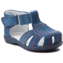 Sandały KORNECKI - 03140 N/C.Jean/S. Niebieskie sandały chłopięce marki Kornecki, ze skóry, bez zapięcia. Za 129,00 zł.