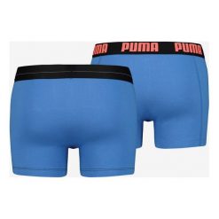 Puma Statement Boxerky 2-pack Bokserki Czarny Niebieski Wielokolorowy. Niebieskie bokserki męskie Puma, z nadrukiem, z elastanu. Za 94,95 zł.
