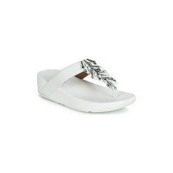 Japonki FitFlop JIVE TREASURE. Białe klapki damskie FitFlop, bez wzorów, bez obcasa. W wyprzedaży za 370,30 zł.