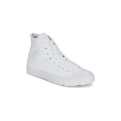 Buty Converse ALL STAR MONOCHROME CUIR HI. Białe trampki i tenisówki damskie Converse, bez wzorów, bez zapięcia. Za 369,00 zł.