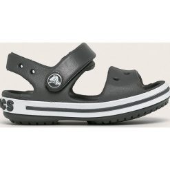 Crocs - Sandały dziecięce. Szare sandały dziewczęce Crocs, z gumy, z okrągłym noskiem, bez zapięcia. Za 129,90 zł.