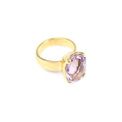 InspiRING Ametyst Szlif Prostokątny złoto. Fioletowe pierścionki damskie Brazi druse jewelry, z ametystem, złote. Za 410,00 zł.