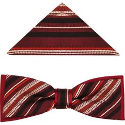 Mucha męska w bordowo-czarne paski B76. Czerwone muszki męskie Modini Moda Męska, w paski, z tkaniny, eleganckie. Za 62,10 zł.