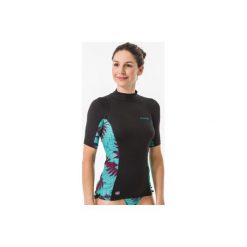 TOP UV surfing krótki rękaw 500 KOGA MALDIVE damski. Niebieskie topy damskie OLAIAN, l, bez wzorów, z elastanu, z krótkim rękawem. Za 39,99 zł.
