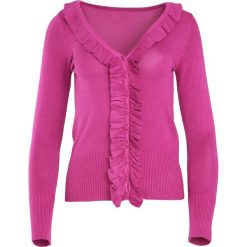 Fuksjowy Sweter If You See Kay. Różowe swetry klasyczne damskie marki Born2be, l, z dzianiny, z dekoltem w serek. Za 14,99 zł.