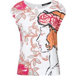 Desigual TS Susurro Blanco 19SWTKCM 1000 damski t-shirt (rozmiar XL). Koszulki damskie Desigual, na co dzień, xl, bez wzorów, bez kołnierzyka, bez rękawów. W wyprzedaży za 118,00 zł.