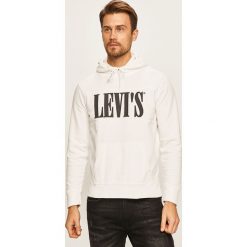 Levi's - Bluza. Białe bluzy męskie Levi's®, s, z aplikacjami, z bawełny, z kapturem, bez rękawów, z kapturem. Za 319,90 zł.