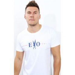 T-shirt Edward Orlovski Biała EO. Białe t-shirty męskie Edward Orlovski, l, bez wzorów, z bawełny, eleganckie, z włoskim kołnierzykiem. Za 55,00 zł.