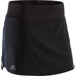 Spódniczka do biegania RUN DRY+ 2 w 1. Czarne spódniczki damskie KALENJI, xs, bez wzorów, z elastanu, krótkie, mini. Za 69,99 zł.