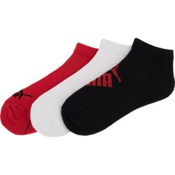 Zestaw 3 par niskich skarpet unisex PUMA - 251014001 Black/ White/Red 852. Czerwone skarpetki damskie Puma, bez wzorów, z elastanu. Za 35,00 zł.
