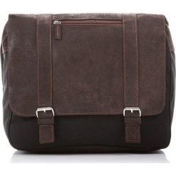 Skórzana torba męska Paolo Peruzzi Adventure GA133 czarno-ciemnobrązowa - czarny / c. brązowy. Pomarańczowe torby męskie skórzane . Za 259,99 zł.