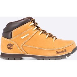 Timberland - Buty wysokie Euro Sprint Hiker. Pomarańczowe buty sportowe męskie Timberland, ze skóry, na sznurówki, do biegania. W wyprzedaży za 429,90 zł.