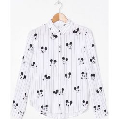 Koszula z nadrukiem Mickey Mouse - Biały. Białe koszule damskie House, s, z nadrukiem, bez kołnierzyka, bez rękawów. Za 89,99 zł.
