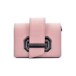 Torebki klasyczne damskie: Skórzana torebka w kolorze jasnoróżowym – (S)22,5 x (W)16 x (G)7,5 cm