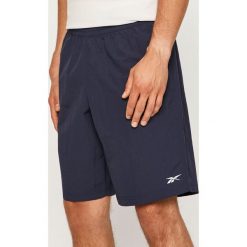 Reebok - Szorty. Niebieskie spodenki sportowe męskie Reebok, s, bez wzorów, z tkaniny, sportowe. Za 99,90 zł.