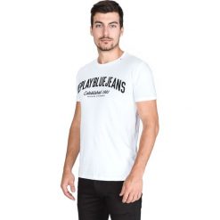 Replay Koszulka Biały. Białe podkoszulki męskie Replay, m, z nadrukiem, z bawełny, z krótkim rękawem. Za 188,95 zł.