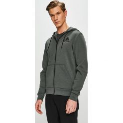 Adidas Performance - Bluza. Zielone bluzy męskie adidas Performance, xl, z nadrukiem, z bawełny, z kapturem, bez rękawów, z kapturem. W wyprzedaży za 199,90 zł.