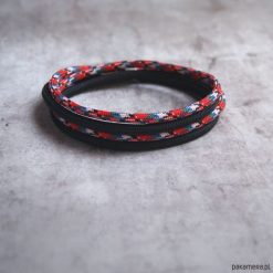 Męska bransoletka : hello sailor : black&red. Czerwone bransoletki męskie Pakamera. Za 62,00 zł.