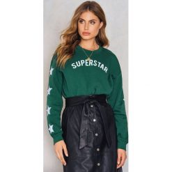 Bluzy damskie: Colourful Rebel Bluza oversize ze sznurowaniem Superstar – Green