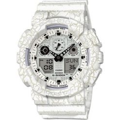 Zegarek Casio Męski GA-100CG-7AER G-Shock Cracked biały. Białe zegarki męskie CASIO. Za 379,00 zł.